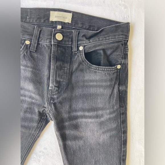 Fog Essentials Fear of God Ankle Zip Skinny Faded Denim Jeans - Size 28 - Picture 7 of 13